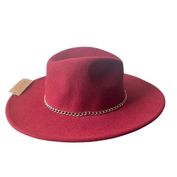 Steve Madden‎ Dark Red Wool Felt Hat NWT - Picture 2 of 8